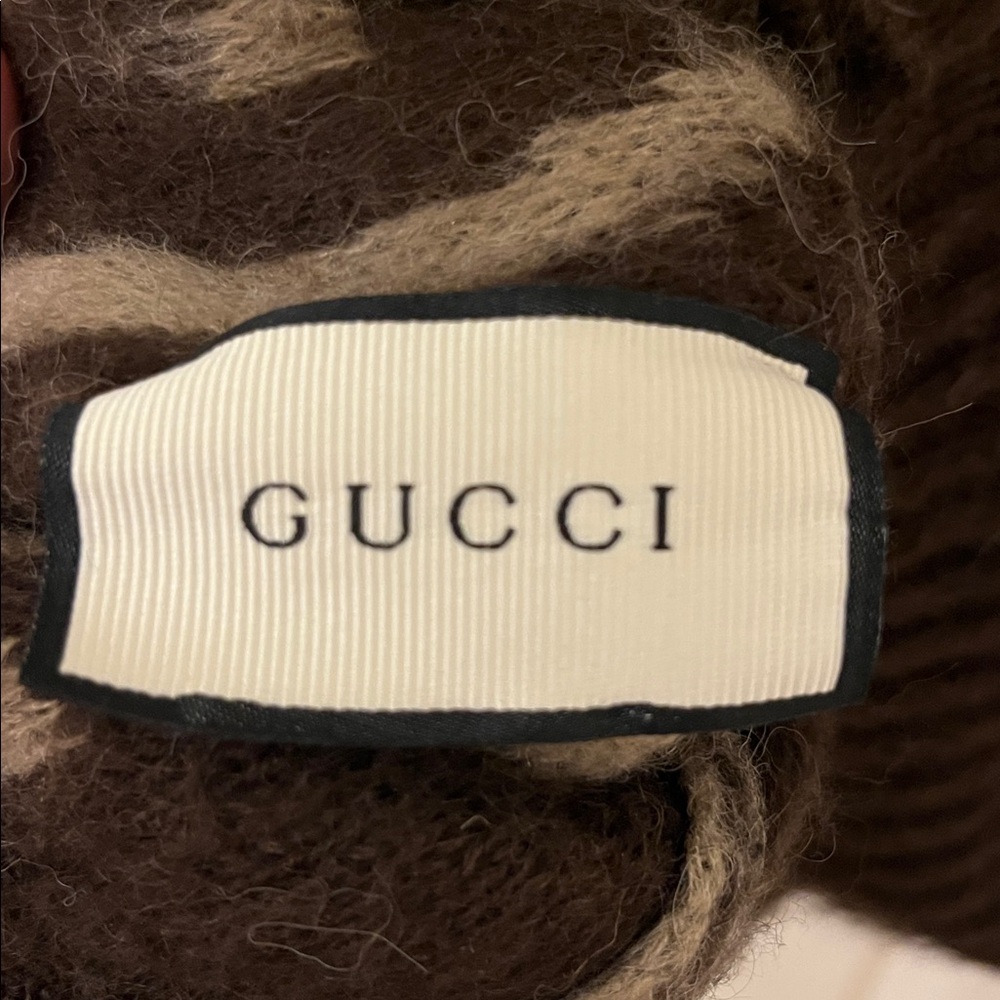 GUCCI Luxury REVERSIBLE GG MOHAIR WOOL CARDIGAN Made in Italy - Picture 3 of 7